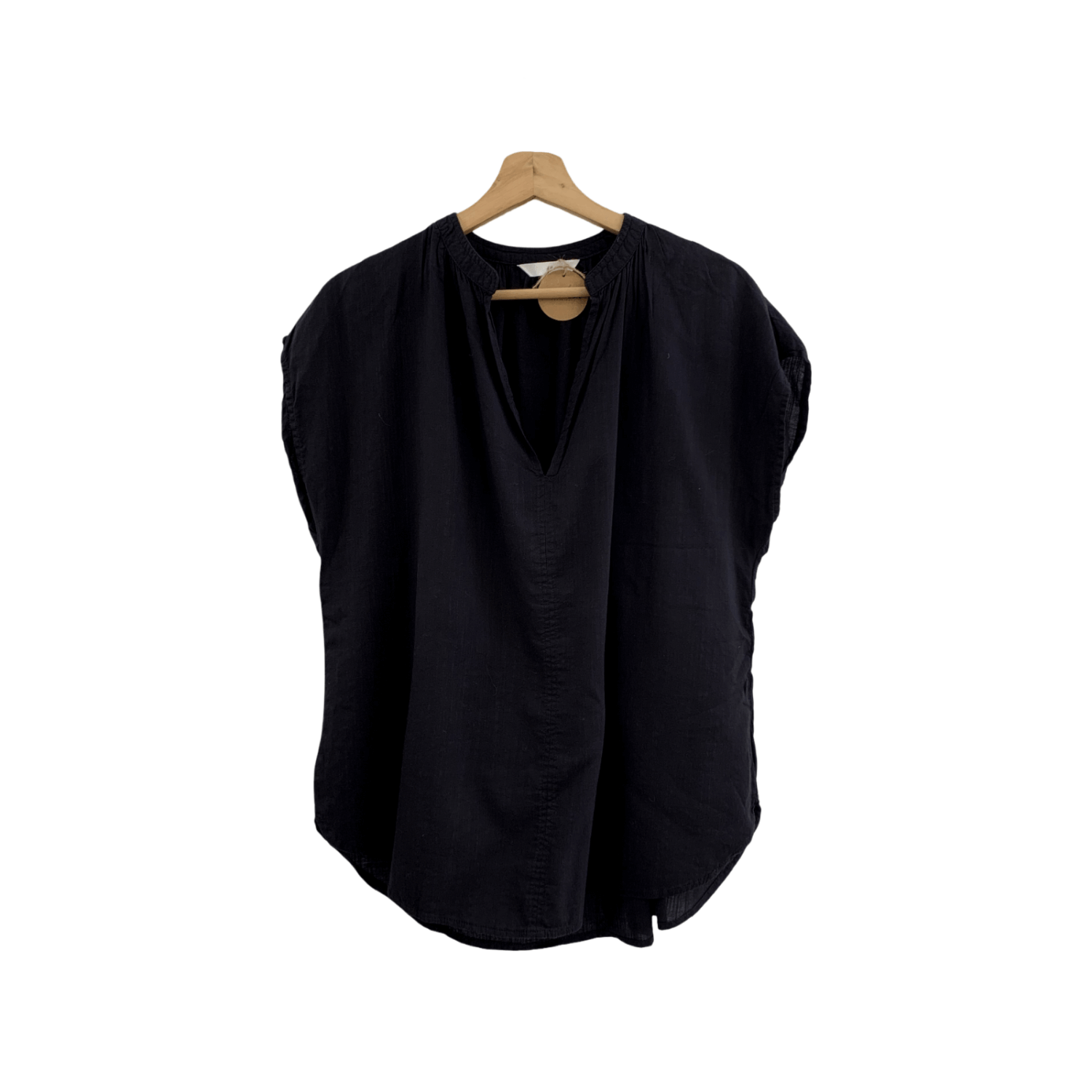 Blusa negra lino H&M - M