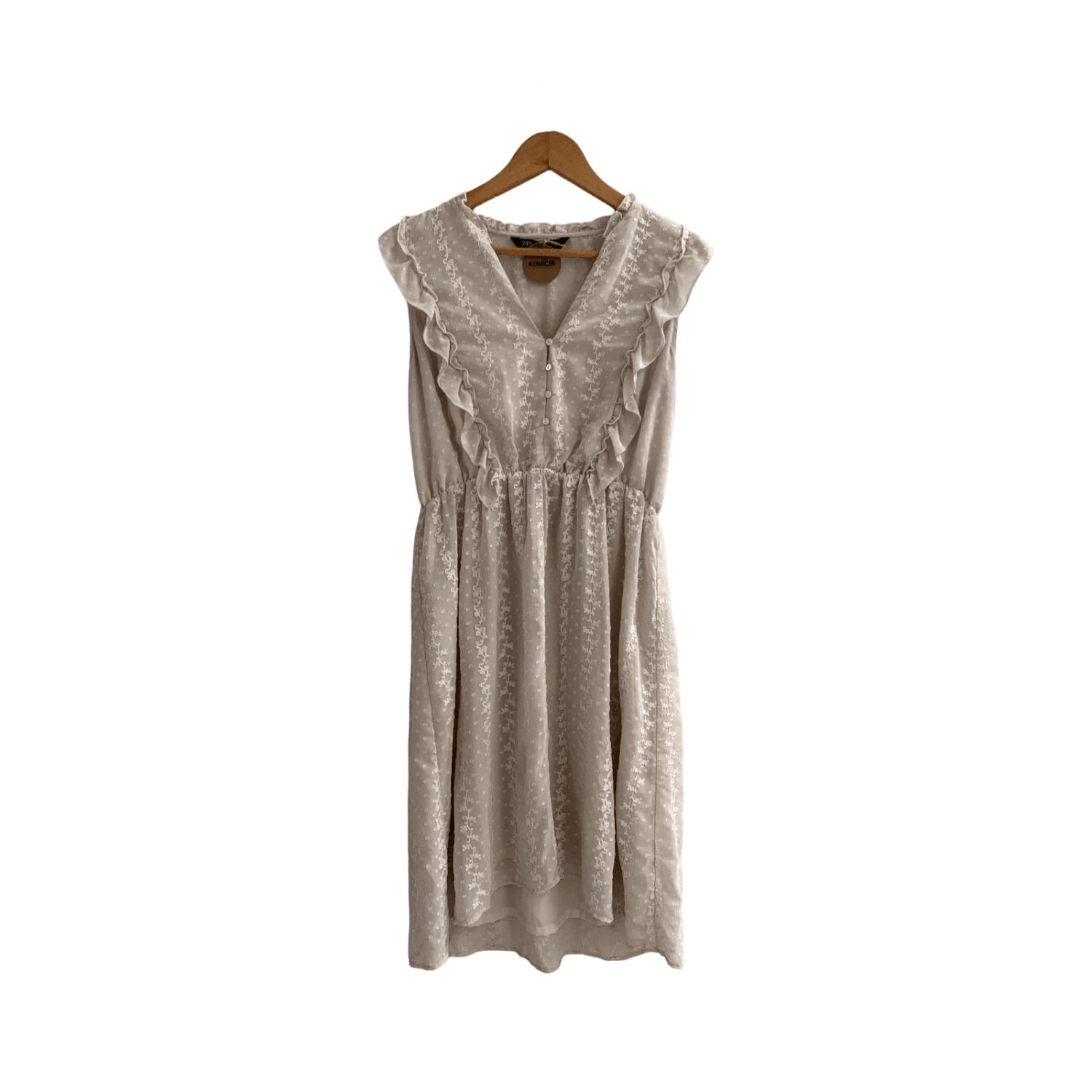Vestido gasa zara - L