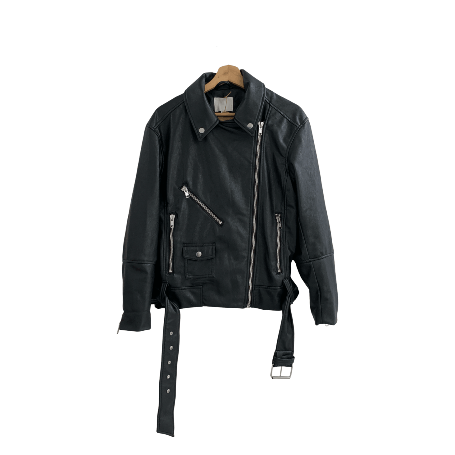 Casaca negra biker - S