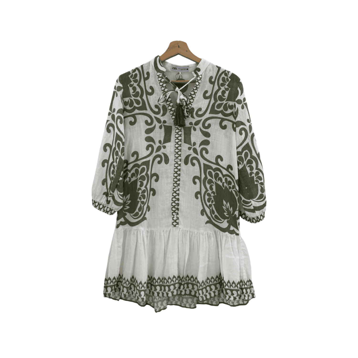 Vestido Lino Zara - XS