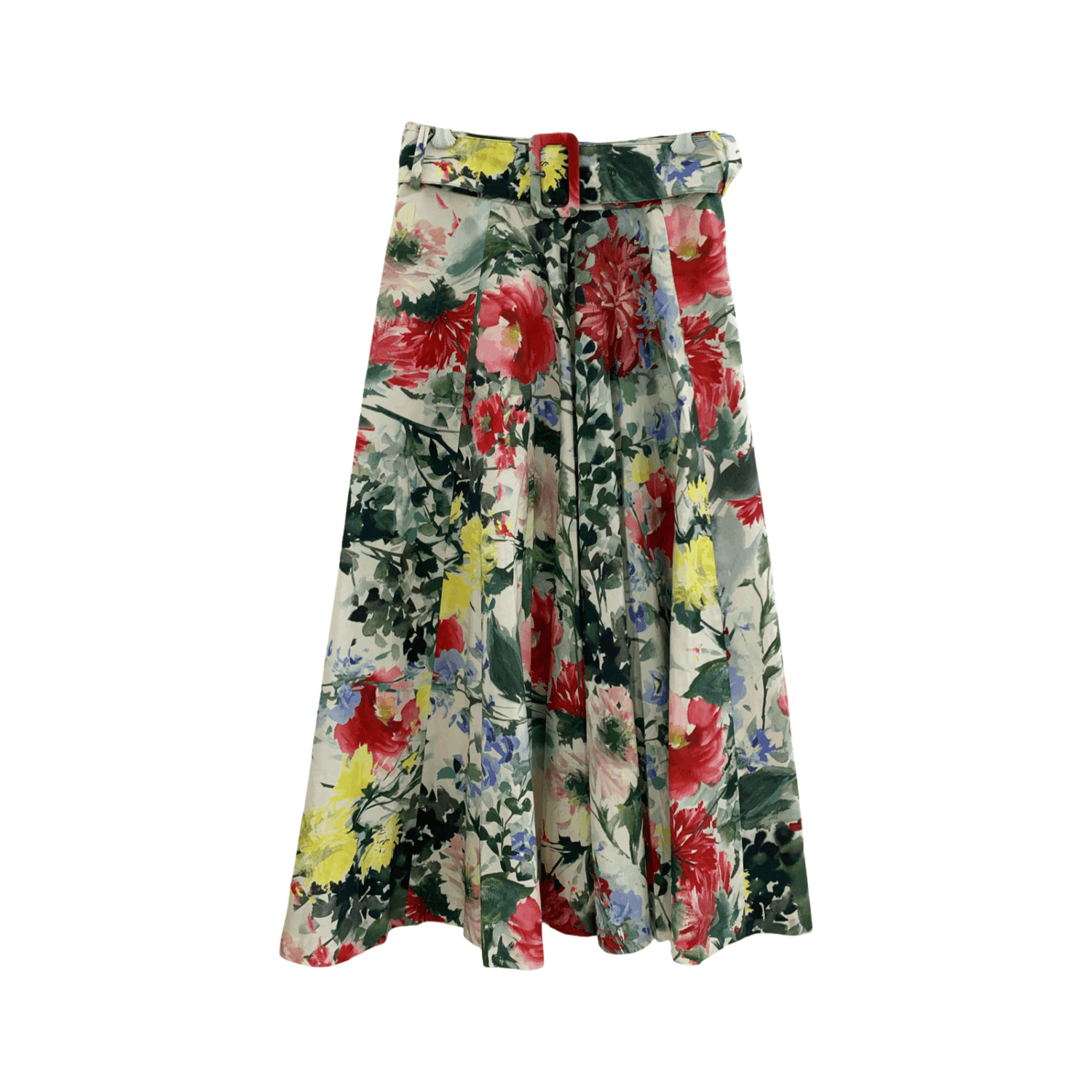 Falda Larga Flores Zara - XS