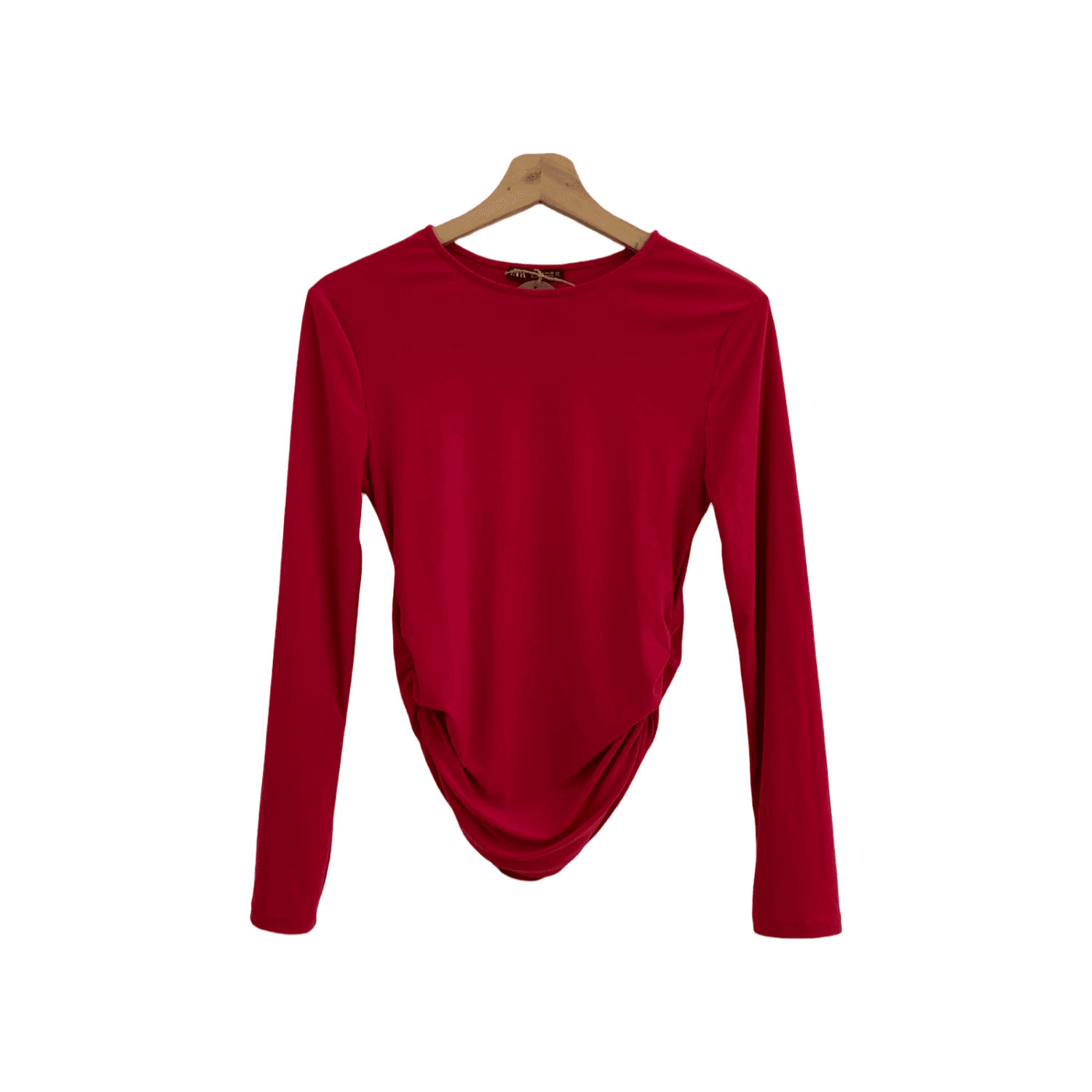 Polo Rojo Manga Larga Zara - S